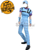 【In Stock】Anime Jojo’s Bizarre Adventure Cosplay Johnny Joestar Baby Blue Costume Costumes